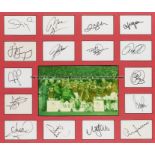 Signed Manchester United 1999 UEFA Champions League photographic presentation, comprising a