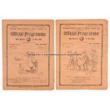 Two Tottenham Hotspur home programmes season 1912-13, Bolton Wanderers 9th November & Newcastle