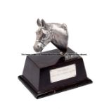 Jockey's trophy for 1991 Indian Turf Invitation Cup at Hyderabad, won by Lester Piggott on Delage,