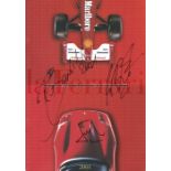 Michael Schumacher, Rubens Barrichello, Jean Todt signed 2001 'La Ferrari' cover,  the annual