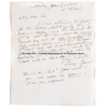 Rare handwritten letter from Pierce Egan British sportswriter and author of the celebrated early 4