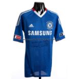 Frank Lampard signed blue Chelsea 2010 No.8 F.A. Cup Final jersey, unused short-sleeve spare,