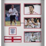 Frank Lampard autographed England display, a box frame mounted with a signed colour photo,