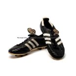 Pair of signed Joe Cole Chelsea FC match boots, black & white Adidas Copa Mundial, both signed