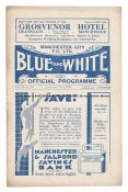 Manchester City v Birmingham programme 17th January 1931