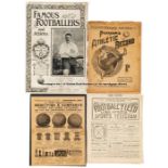 Collection of Victorian publications with football coverage, including Chums (5), Golden Penny (