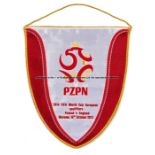 Match pennant for the Poland v England 2014 FIFA World Cup qualifier, 17th October 2012, National