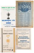 F.A. Amateur Cup Semi-Finals programme collection, including Wycombe Wanderers v Woking 1930-31, the