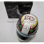 Lewis Hamilton signed Mercedes 2014 F1 World Championship season mini helmet, signed to the crown in