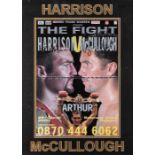 Collection of signed Scott Harrison boxing memorabilia, comprising a framed ‘The Fight Harrison v