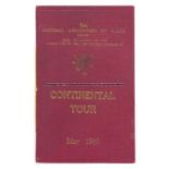 Football Association of Wales itinerary handbook for the Continental Tour in May 1949,  hard cover