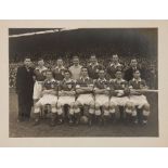 Ireland v Wales British Home Championship b&w Welsh team photograph, 16th April 1947, 10 by 8 in.