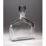 An Orrefors British Championship Open 1978 limited edition glass decanter, the body etched with