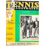 Bound Volume of Tennis Illustrated for 1938-39, bound in black hard boards and engraved spine, the