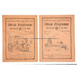 Two Tottenham Hotspur home programmes season 1913-14, Preston North End 7th March & Newcastle United