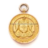 Glasgow Football Association Cup winner's medal 1915, 9ct. gold, in original Vaughton's of