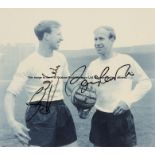 Three framed signed photographic presentations for England 1966 players Jimmy Greaves, the