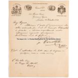 A letter from Owen & Co. Sadlers, London, dated 3rd November 1902, sent to Rome and concerning the