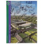 Collection of signed AELTC Wimbledon programmes, posters and guides, with signatures in black marker