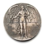 1908 London Olympic Games silver participation medal, designed by Bertham Mackennal, obverse with