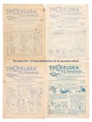 Four 1920s Chelsea v Tottenham Hotspur programmes, comprising 16th October 1920, 24th December 1921,