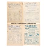 Four 1920s Chelsea v Tottenham Hotspur programmes, comprising 16th October 1920, 24th December 1921,