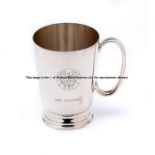 Silver-plated pint tankard presented to Les Cocker by Leeds United to commemorate their 1968-69