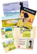 Golf postcard collection, an album containing 80 postcards of golfing interest including a good