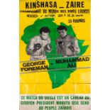 Rare on-site fight poster for the Muhammad Ali v George Foreman 'Rumble in the Jungle' in