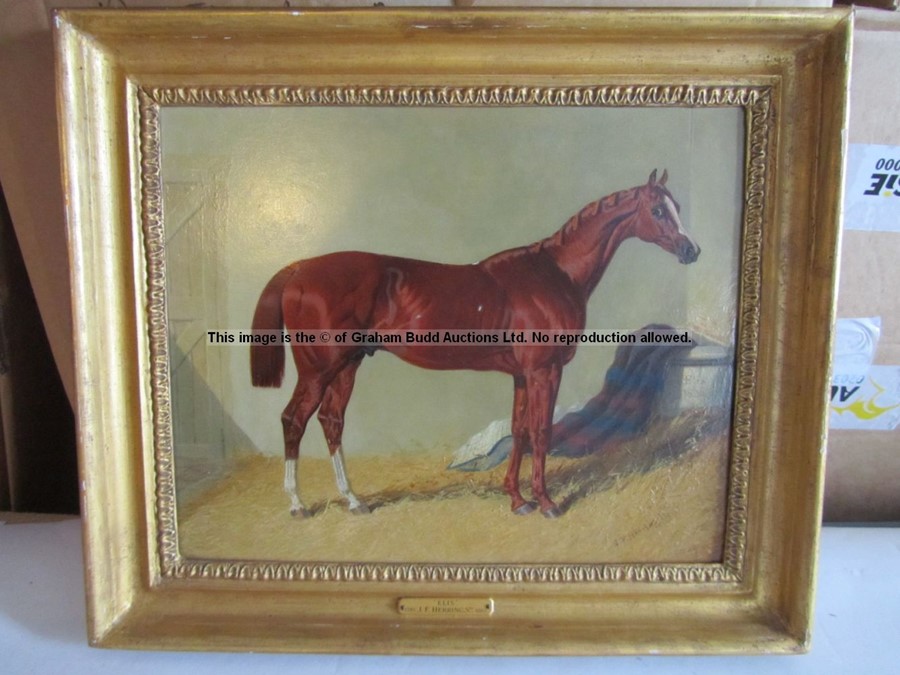 John Frederick Herring, Snr. (British, 1795-1865) THE EARL OF LICHFIELD'S LIGHT CHESTNUT COLT ELIS - Image 4 of 19