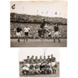 Mighty Magyars 1953 Hungarian national football original b&w 7 by 5in. Hungarian issued press