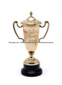 Jockey's prize for 1957 Ascot Gold Cup, won by Lester Piggott on Zarathustra, silver gilt