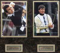 Signed photographic presentations of the British Open Championship winning golfers Tony Jacklin