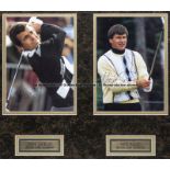 Signed photographic presentations of the British Open Championship winning golfers Tony Jacklin