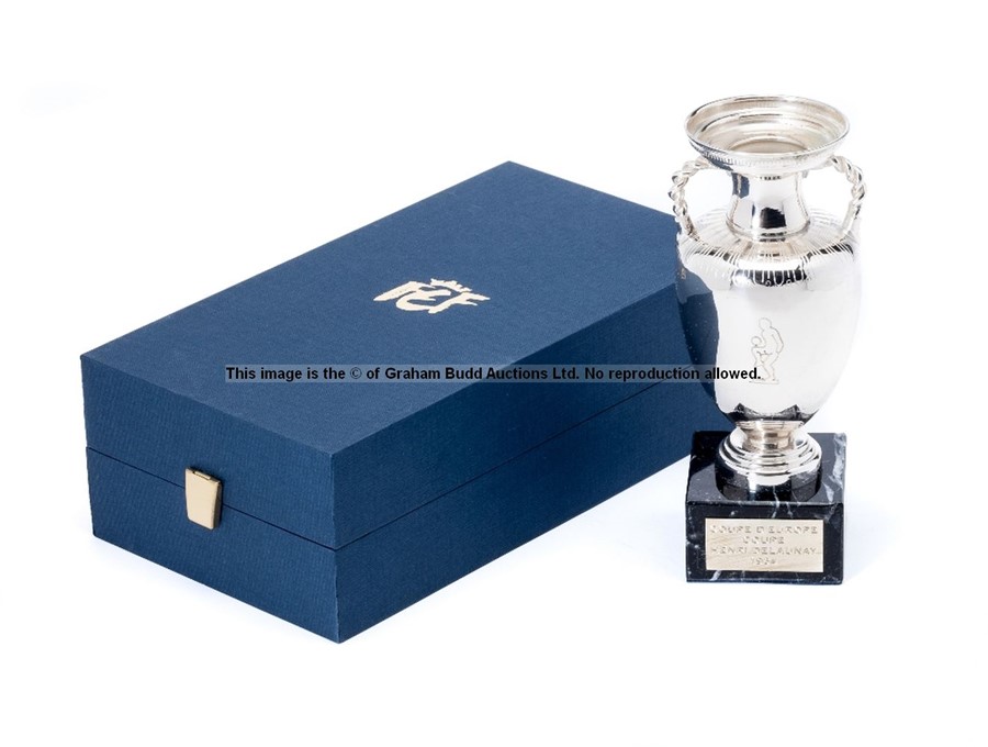 European Nations’ Cup 1964 replica trophy awarded to a player on the Spanish team, miniature