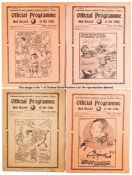 Nine Tottenham Hotspur home programmes dating from 1937, 7 x Football League v Bury, Fulham,