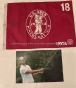 Martin Kaymer signed golf flag from the 2014 US Open at Pinehurst, signed by the 2014 US Open