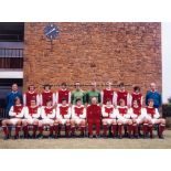 Arsenal 'Double' winners team photograph with individually signed cards, 12 by 16in. photograph with
