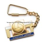 Al-Nasr Club Dubai souvenir keyring, gold plate & enamel by Bertoni of Milano Provenance: Ex-Tom