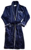 Terry Venables' 'El Tel' navy bathrobe, worn in Nivea for Men advertisement campaign, as shown on TV