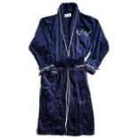 Terry Venables' 'El Tel' navy bathrobe, worn in Nivea for Men advertisement campaign, as shown on TV