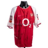 Oleg Luzhny Arsenal FC 2002 F.A. Community Shield team-signed red & white No.22 jersey, 15
