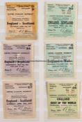 Collection of 138 football tickets, primarily England homes, dating between 1947 and 1986, with F.A.
