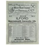 Ilford v Bournemouth Gasworks Athletic F.A. Amateur Cup Final programme played at West Ham United