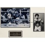 Thomas Hearns signed b & w photograph from the fight v Roberto Duran 15th June 1984 at Caeser’s