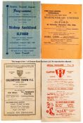 Nine Ilford FC away programmes dating between seasons 1928-29 and 1939-40, condition is fair with