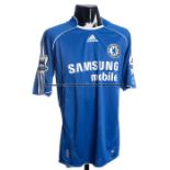 Ashley Cole Chelsea FC blue No.3 home jersey season 2006-07, match issue, short-sleeved, Premiership