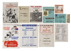 Collection of Tottenham Hoptspur programmes and tickets from the 1960s and 1970s, including Official