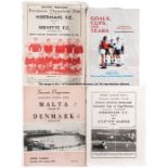 Varied collection of Malta-related football ephemera, including programme for the island's second-