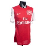 Tomas Rosicky Arsenal FC red & white No. 7 home jersey season 2011-12, short sleeved, Anniversary